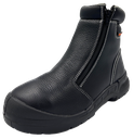 Victory, AirStep VS103, Mid-cut Safety Shoes, Side-Zip, S3S SR, Black, Size UK 03