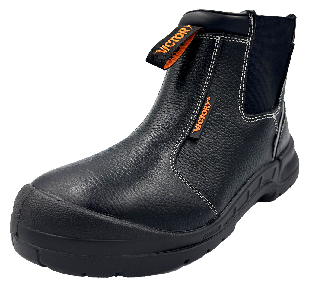 Victory, AirStep VS104, Mid-cut Safety Shoes, Slip-On, S3S SR, Black, Size UK 03