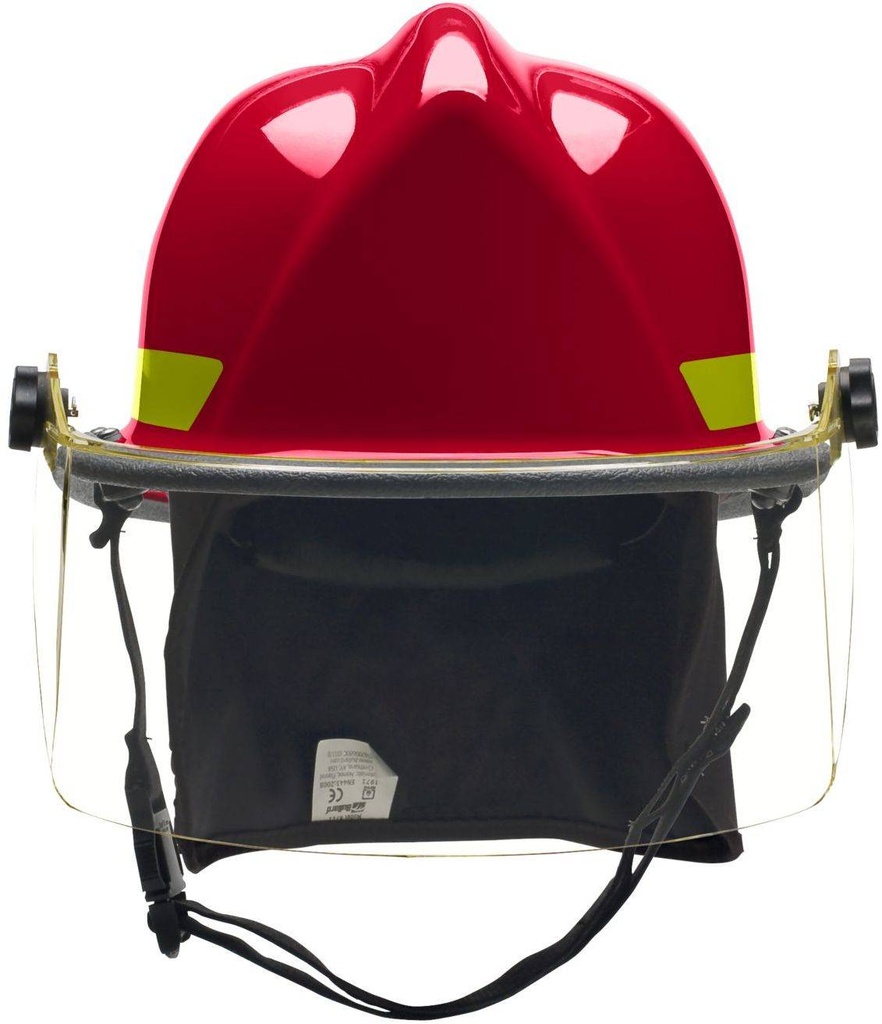 Bullard USA, LTX Firefighting Helmet, Structural, NFPA style, with R330 4" Polyarylate Visor and Neck Protector