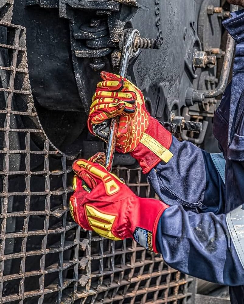 Ironclad, KRC5 Rigger Grip Cut 5, Impact Work Gloves, Silcone Fused Palm, EN 4X42DP