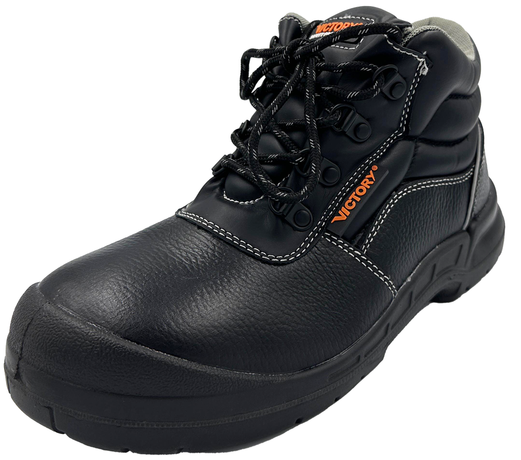 Victory, AirStep VS102, Mid-cut Safety Shoes, Lace-Up, S1PS SR, Black, Size UK 03