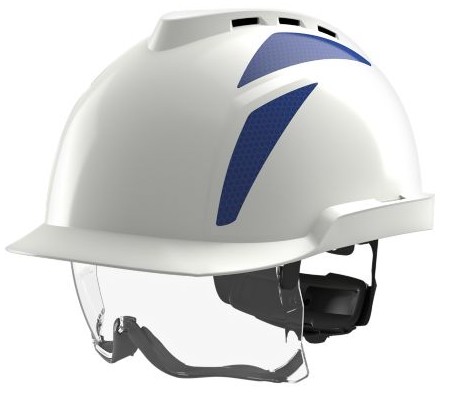 MSA, V-Gard® 930 Vented Safety Helmet with Integrated Over Spectacles