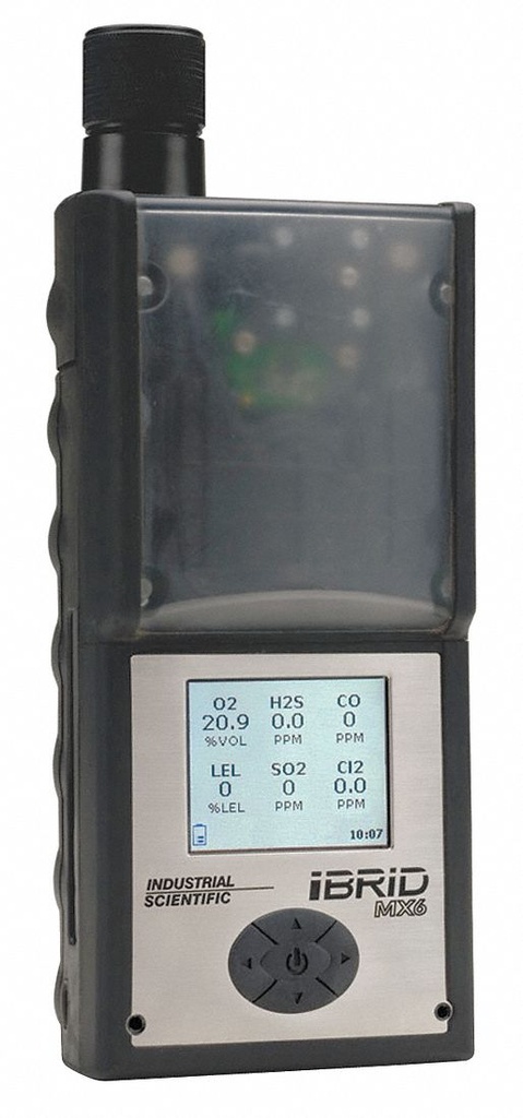 Industrial Scientific, MX6-K123R211, MX6 iBrid Multi-Gas Detector, Aspirated, LEL, O2, H2S, CO, PID, Colour: Black