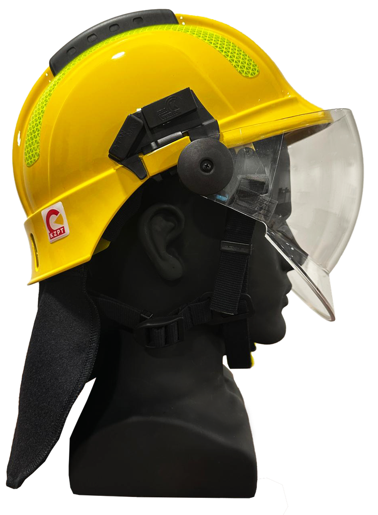 Brandbull, Tytan MAX HTM 102, Fire Helmet, Yellow with Yellow Reflective