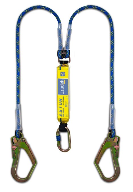 Irudek, Astun 363, Double Connecting Lanyard, Energy Absorber, Rope Sling, Scaffold Hook, 180CM