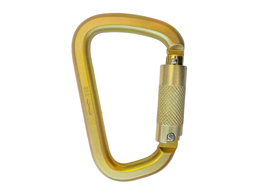 Irudek, Steelsafe 982, Steel Carabiner, Twist-lock, D Shape