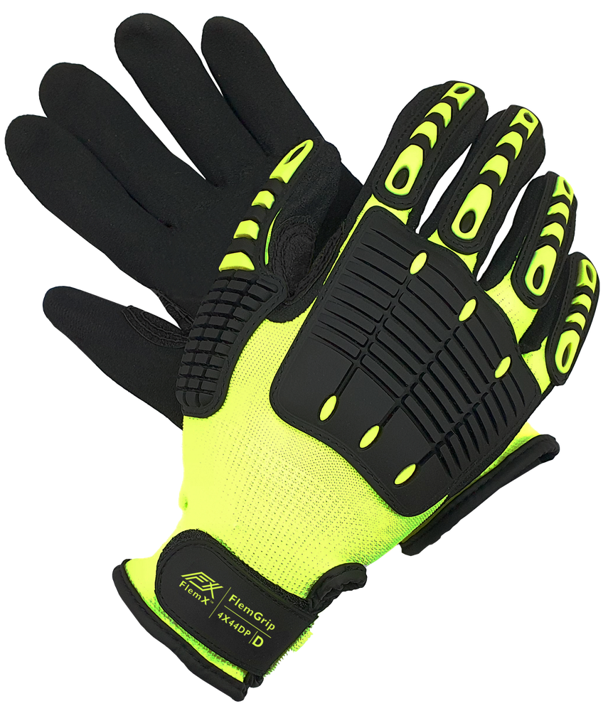 FlemX, FlemGuard, Impact Work Gloves, Sandy Nitrile Palm, EN 4544DP