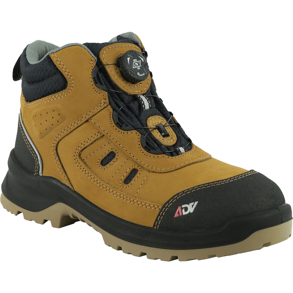 Cheetah Safety, ADV Jubatus 6112K, Mid-cut Safety Shoes, Quick-Lace, S3 SRC, Sands, Size UK 04