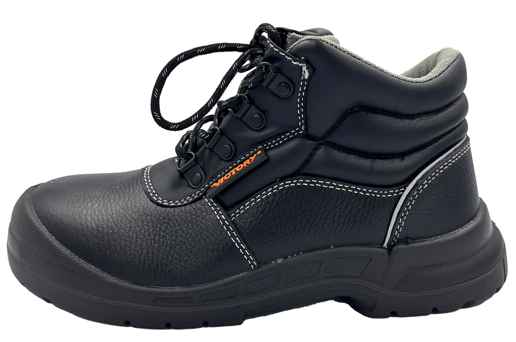 Victory, AirStep VS102, Mid-cut Safety Shoes, Lace-Up, S1PS SR, Black, Size UK 03