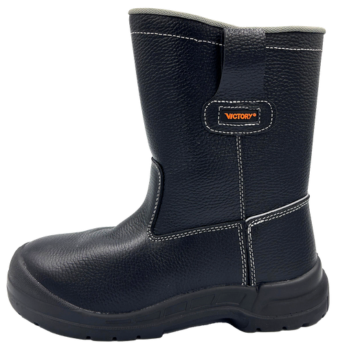[40VIC-AIR-VS105-BK-03] Victory, AirStep VS105, High-cut Safety Shoes, Pull-Up, S3S SR, Black, Size UK 03