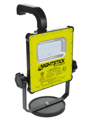 [WEB-NS-5592GX] Nightstick, Intrinsically Safe Magnetic Scene Light w/Blow Molded Case - Li-Ion - Green - UL913 / ATEX, 5592GX
