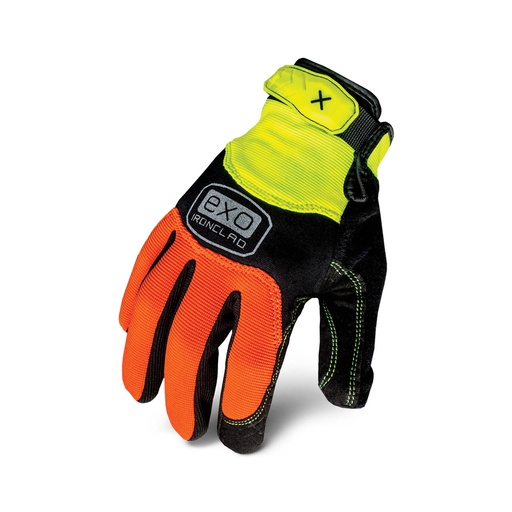 [WEBSITE] Ironclad, EXO2-HZA Hi-Viz Abrasion, Work Gloves, Hi-Vis Orange/Yellow, Embossed Palm, EN 2121