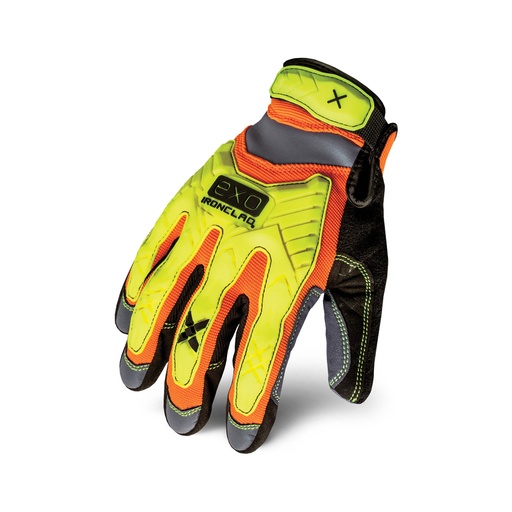 [WEBSITE] Ironclad, EXO2-HZI Hi-Viz Impact, Impact Work Gloves, Hi-Vis Orange/Yellow, Anti-Vibe Palm, EN 2131