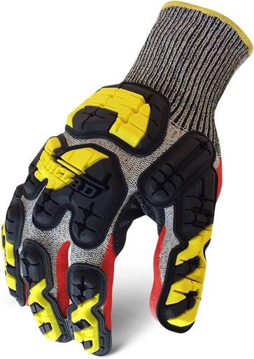 [WEBSITE] Ironclad, INDI-KC5 Knit Cut 5, Impact Work Gloves, PVC/PU Dot Leather Palm, EN 4X43CP