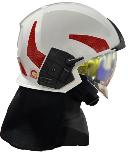 [WEBSITE] Brandbull, Vulcan Neo, Fire Helmet, White with Red Reflective