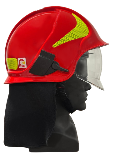 [WEBSITE] Brandbull, Calisia Vulcan CV102, Fire Helmet, Red with Yellow Reflective
