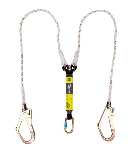 [WEBSITE] Irudek, ABE 363, Double Connecting Lanyard, Energy Absorber, Rope Sling, Scaffold Hook, 180CM