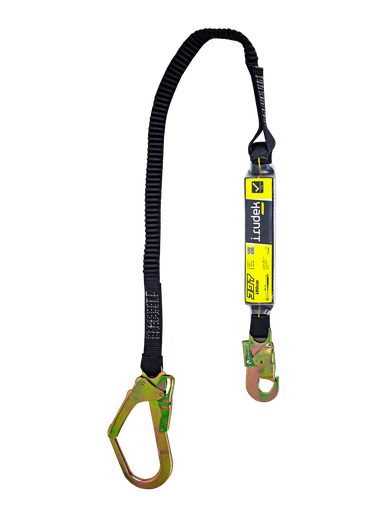 [WEB-IRK-397] Irudek, ABE-FLEX 397, Single Connecting Lanyard, Energy Absorber, Elastic Sling, Scaffold Hook, 140CM to 180CM