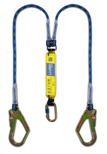 [WEB-IRK-ASTUN363] Irudek, Astun 363, Double Connecting Lanyard, Energy Absorber, Rope Sling, Scaffold Hook, 180CM