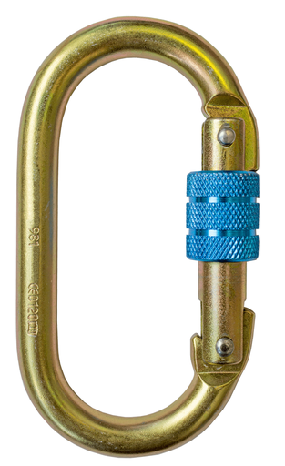 [WEB-IRK-981] Irudek, Steelsafe 981, Steel Carabiner, Screw-lock, Oval Shape