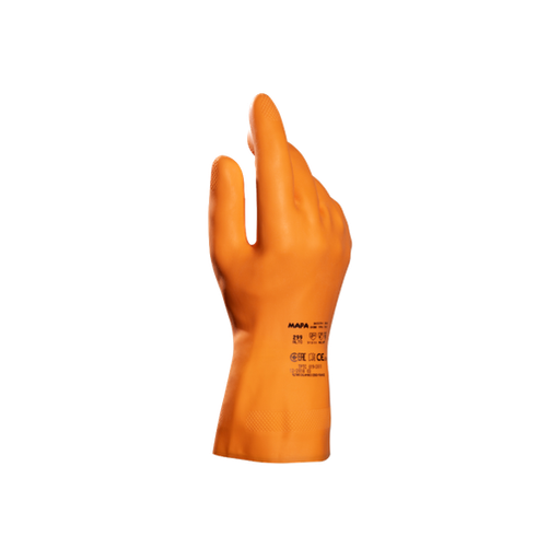 Mapa Professional, Alto 299, Chemical Gloves, Latex, Orange, 31cm