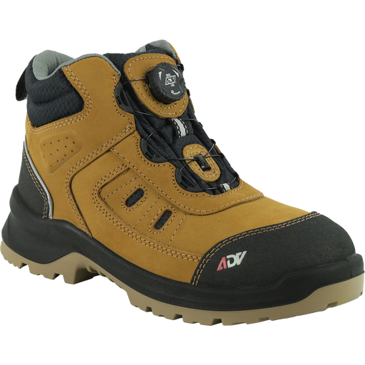 [40CHT-ADV-6112K-04] Cheetah Safety, ADV Jubatus 6112K, Mid-cut Safety Shoes, Quick-Lace, S3 SRC, Sands, Size UK 04