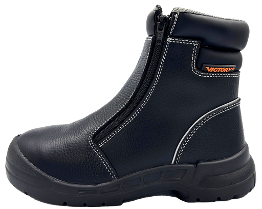 [40VIC-AIR-VS103-BK-03] Victory, AirStep VS103, Mid-cut Safety Shoes, Side-Zip, S3S SR, Black, Size UK 03